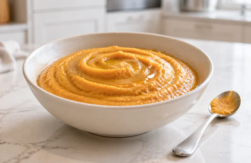 Тыквенная каша с яблоком и корицей