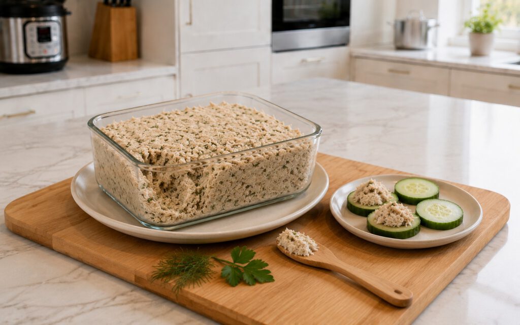Рийет из индейки с укропом и петрушкой